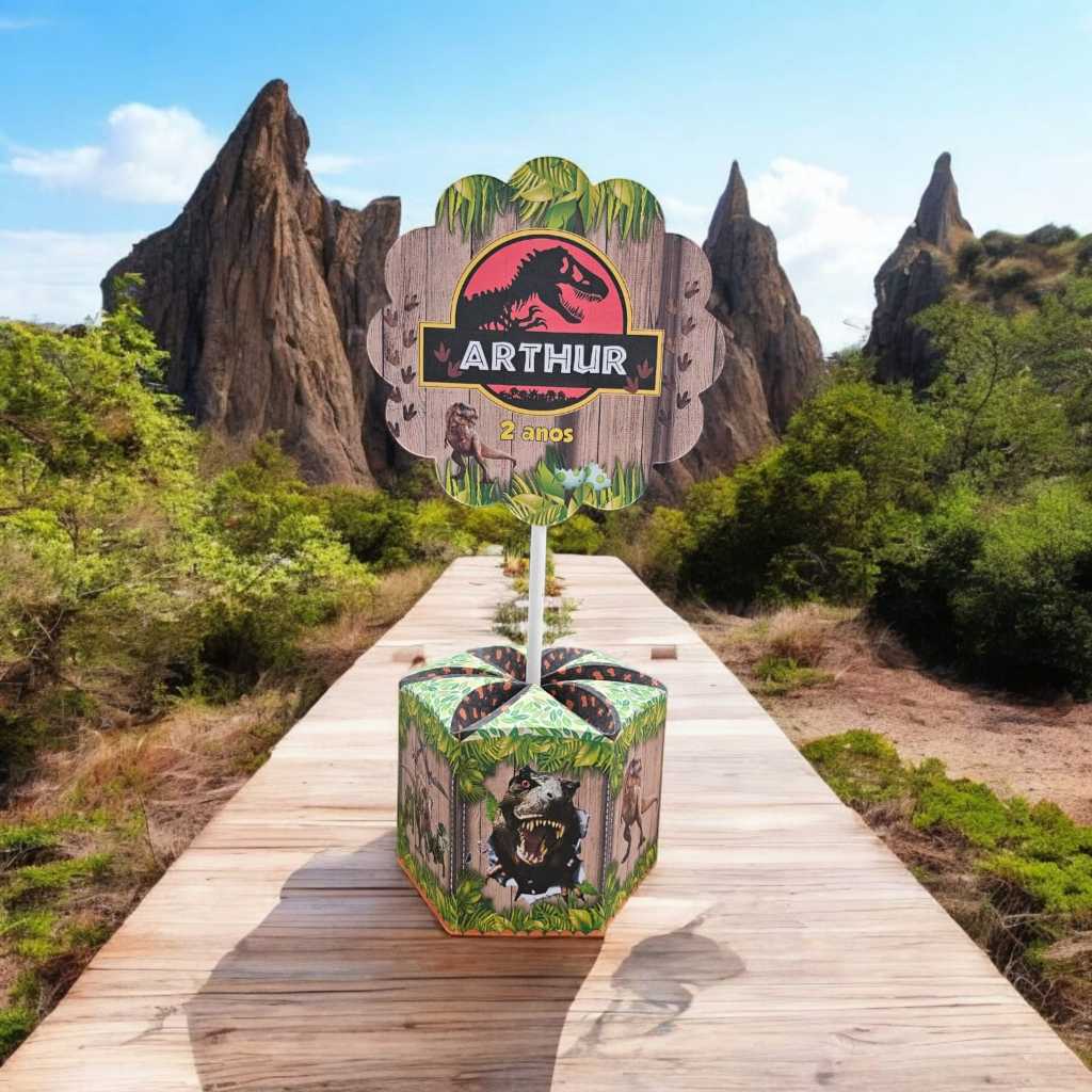 10 Unidades Centro de mesa Festa Jurassic Park em Oferta na Shopee