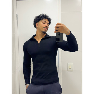 Cacharrel Masculina Com Ziper e Manga Longa Modelo ITALIANA em Oferta na Shopee