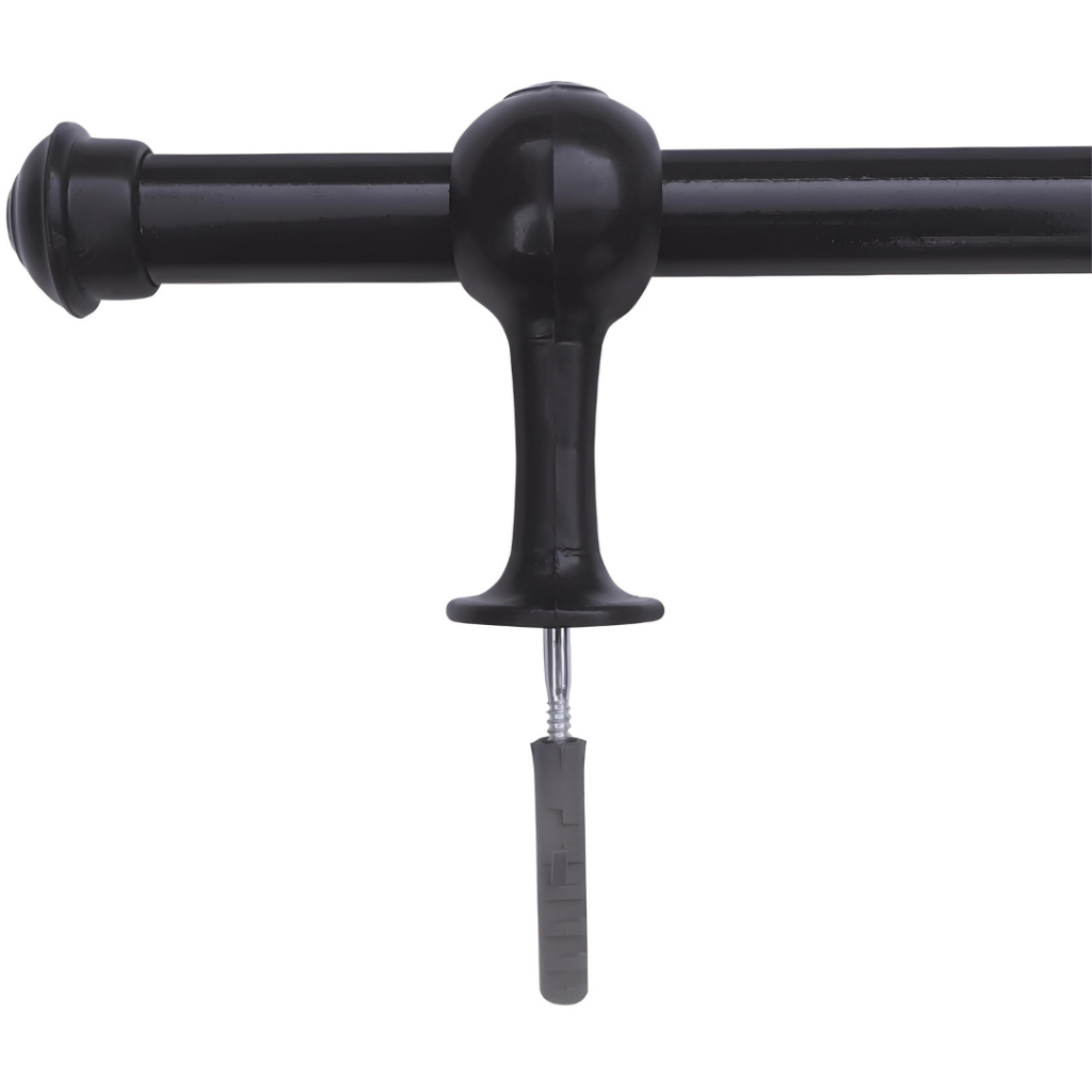 Varão de Cortina 1,20 Metros 19mm Madeira P/ Quarto ou Sala Varal Completo P/ Instalação. em Oferta na Shopee