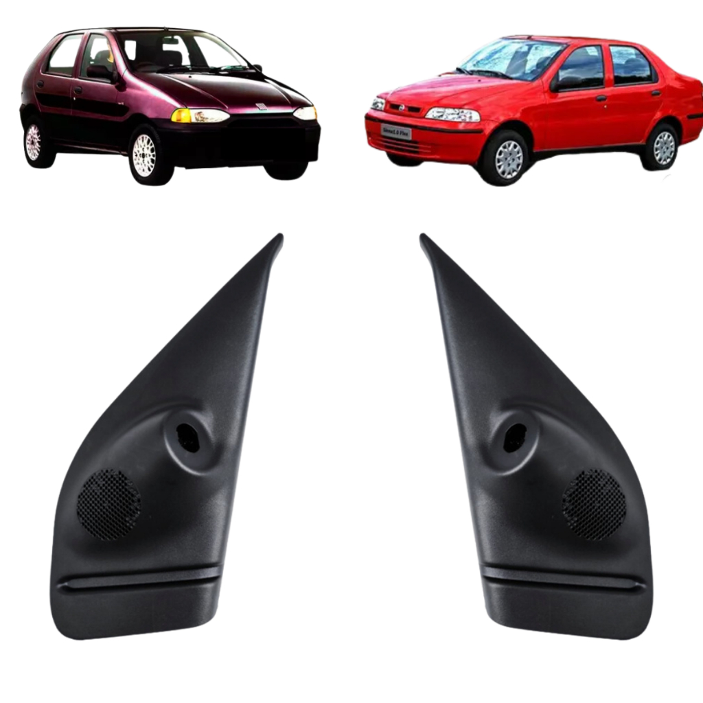 PAR DE ACABAMENTO INTERNO RETROVISOR Siena Palio 1996 1997 1998 1999 2000 2001 2002 2003 2004 2005 4 PORTAS COM FURO
