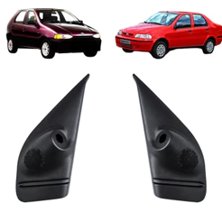 PAR DE ACABAMENTO INTERNO RETROVISOR Siena Palio 1996 1997 1998 1999 2000 2001 2002 2003 2004 2005 4 PORTAS COM FURO