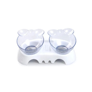 Comedouro Bebedouro Duplo Acrílico Elevado Gatos Ergonômico em Oferta na Shopee