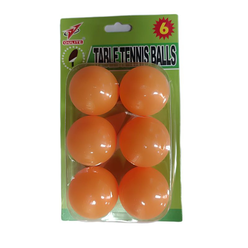 Kit com 6 Bolinhas de Ping Pong 40mm Branca ou Laranja para Tênis de Mesa Promoção