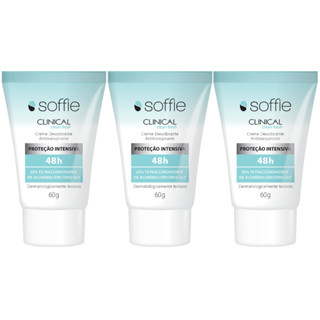 Kit com 3 unidades - Soffie CLINICAL 48h - Clean Fresh em Oferta na Shopee