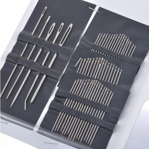 Kit 60 Agulhas Para Costura Aço kit de Agulhas Agulhas De Costura De Mão Bordar Remendar Conserto em Oferta na Shopee