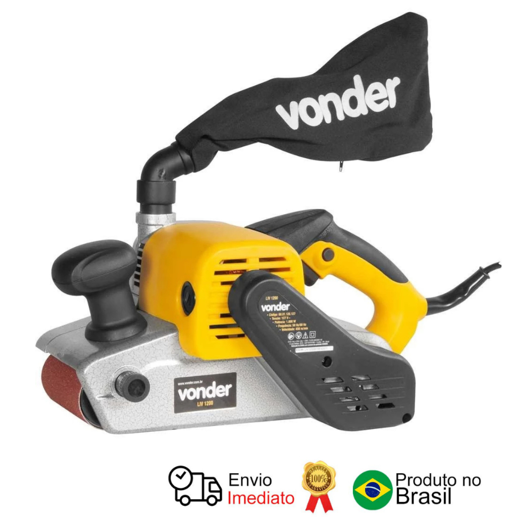 Lixadeira De Cinta 1.000W 127V Liv 1200 Vonder em Oferta na Shopee