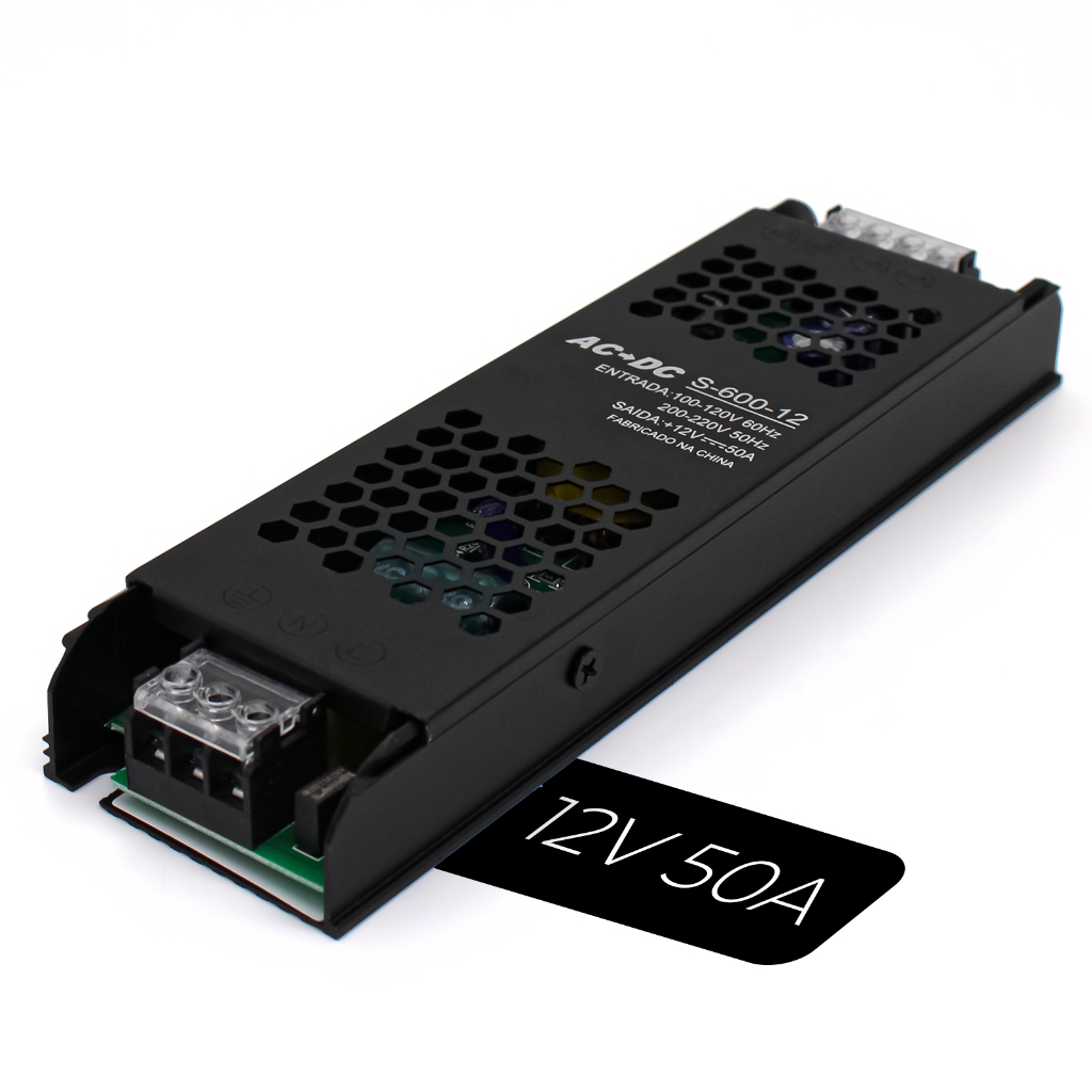 Fonte Chaveada 12v 50a 600w P/ Cftv Fita Led Som Automotivo em Oferta na Shopee