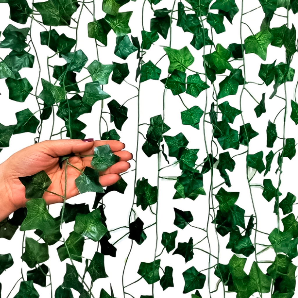 96 Metros Hera Verde Planta Artificial Trepadeira Ramas Folhagem Pendente em Oferta na Shopee