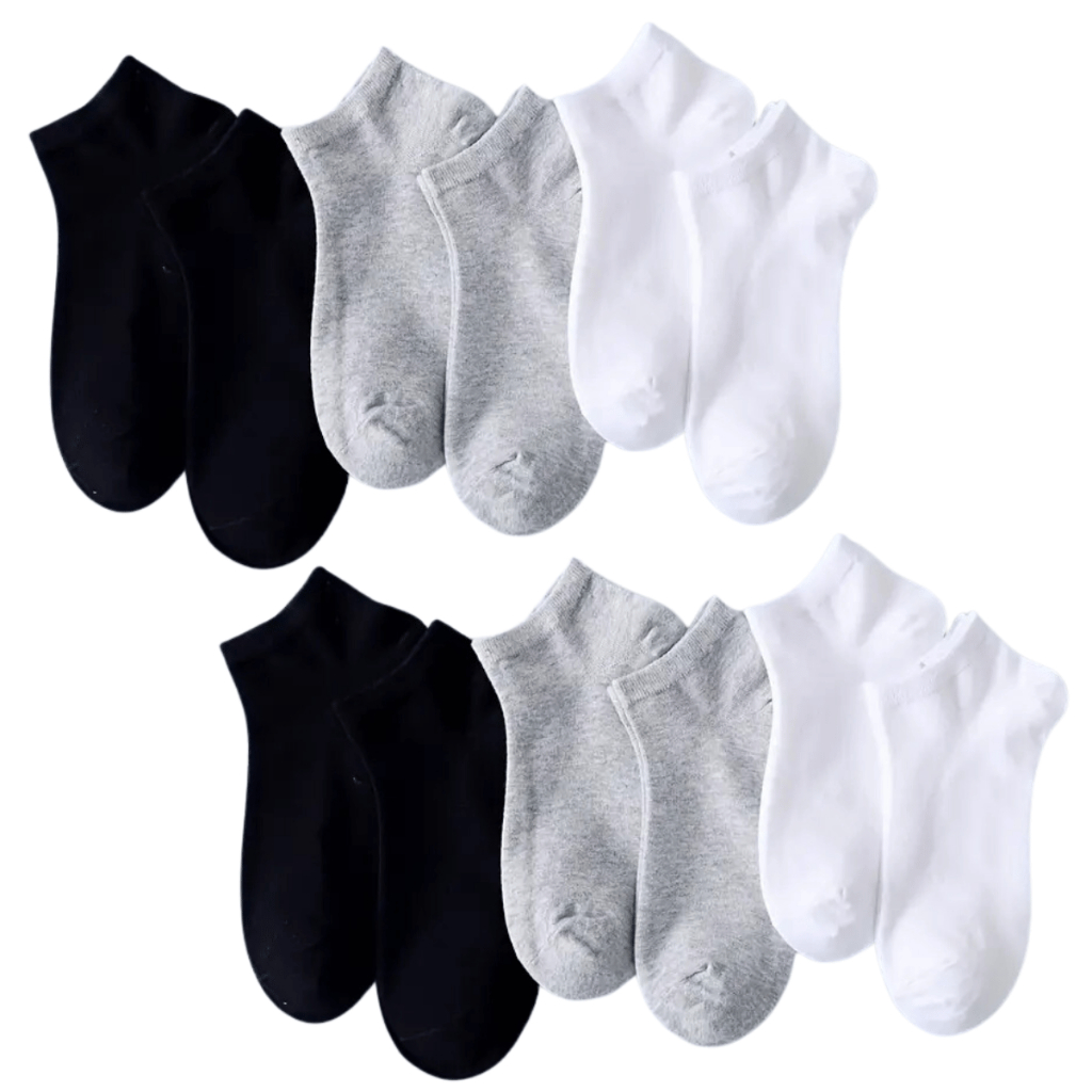 Kit 12 Pares Meia Soquete Cano Curto Unissex/Cores Variadas