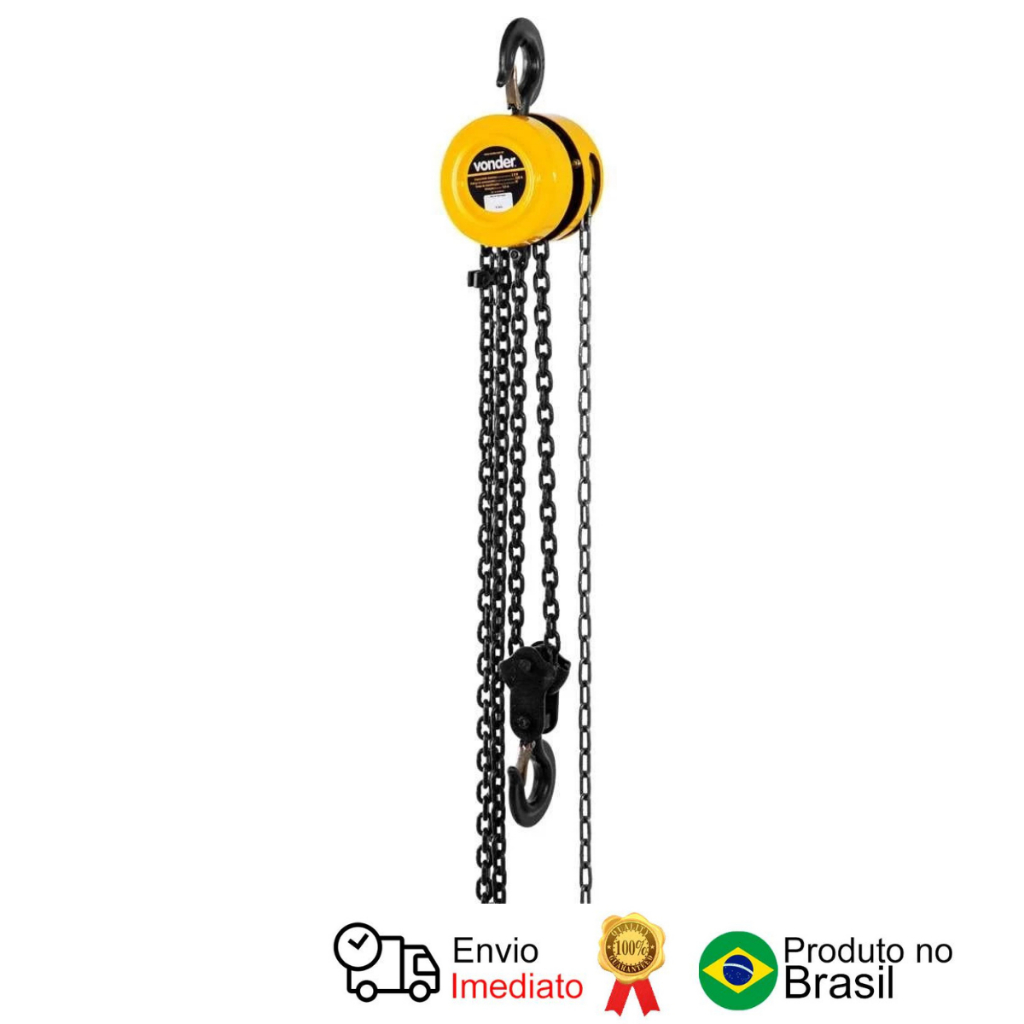 Talha Manual 2 Toneladas Elevação 3 M Vonder em Oferta na Shopee