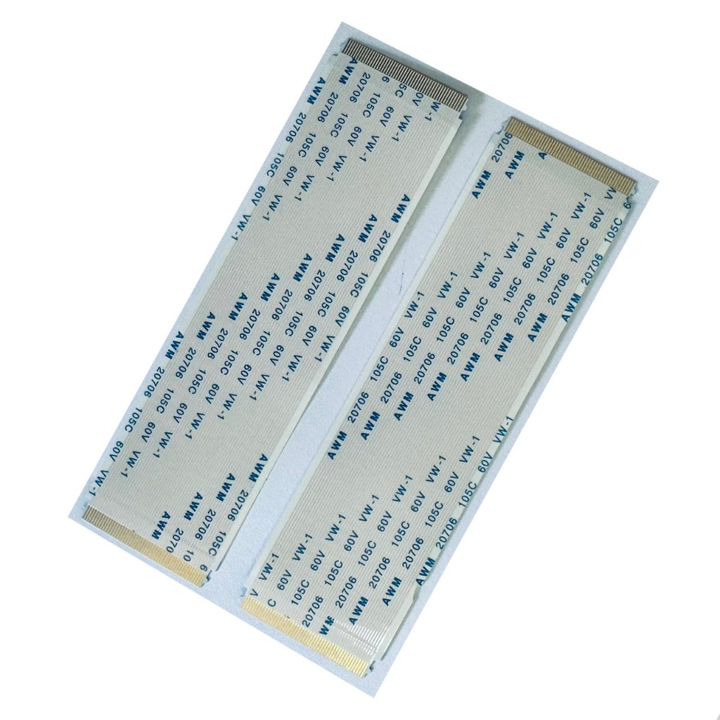 2 Cabos Flat 50 Vias X 10cm com Travas Compatível Para Placa Tcon Tv Aoc  K320WD82