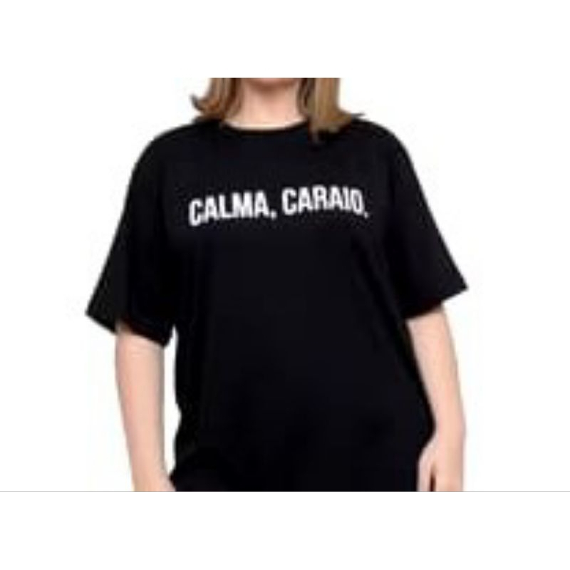 Camiseta -Calma cara**, Camiseta estampada alta qualidade, camiseta masculina/unissex, estampa silk , 100% Algodão