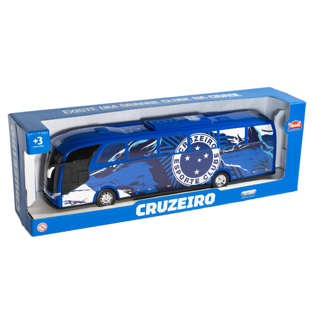 Ônibus Brinquedo Miniatura Cruzeiro Replica Usual Brinquedos