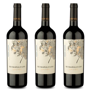 KIT 3UN VINHO CHILENO METROPOLITANO CABERNET SAUVIGNON em Oferta na Shopee