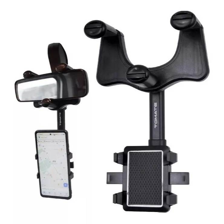 Suporte Espelho Retrovisor Retrovisor Extensível Giro 360º Central Para Smartphone
