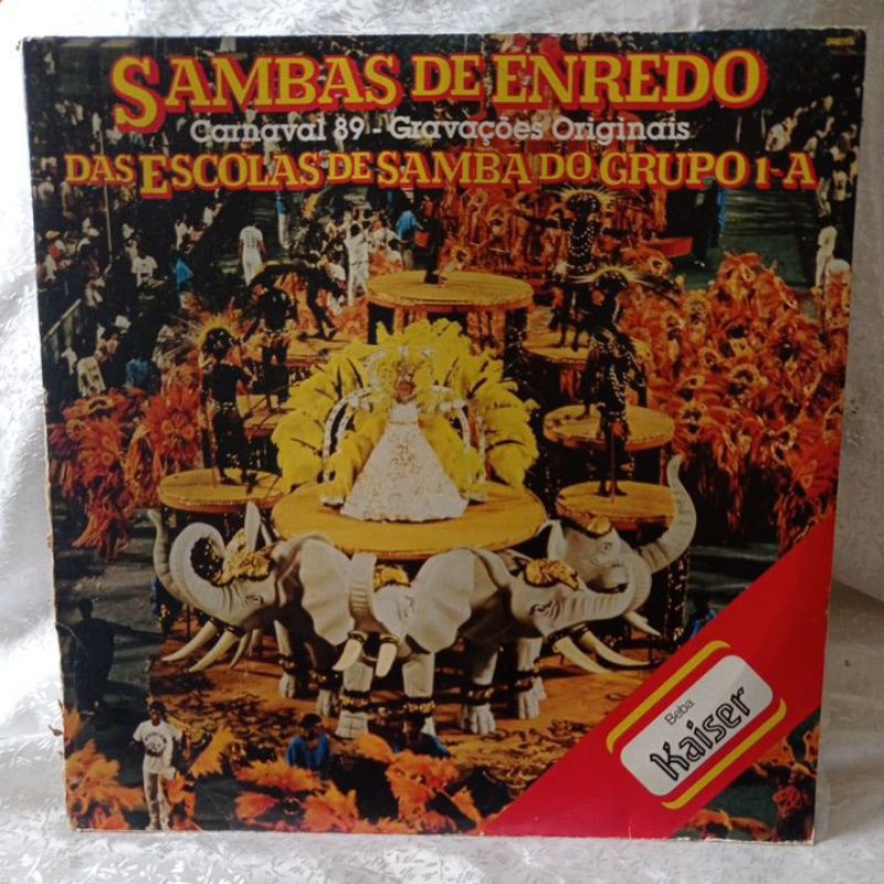 LP vinil sambas de enredo carnaval 89 duplo Rio
