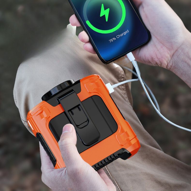 2 em 1: Ventilador Portátil USB e Power Bank 10000mAh – Cintura ou Pescoço, Potente e Conveniente