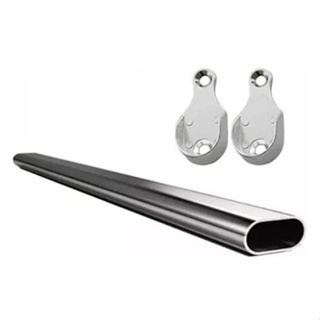 varão para closets tubo oblongo em aluminio 1,00mt cabideiro em Oferta na Shopee