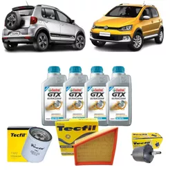 Kit Troca De Oleo E Filtros VW Crossfox 1.6 15w40 Castrol Semisintetico Revisão Original