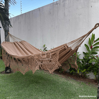 Rede Descanso Rede Dormir Casal Reforçada king Luxo Rede de Dormir Gigante Varanda Manual Artesanal