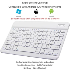 Conjunto de Teclado e Mouse sem fio Bluetooth IPAD e teclado leve e portátil