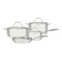 Jogo de Panelas Tramontina 4 Peças Grano em Aço Inox com Corpo Triplo e Tampa De Vidro