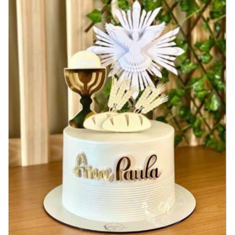 Primeira eucaristia - Topo de bolo primeira eucaristia - ENVIO IMEDIATO em Oferta na Shopee