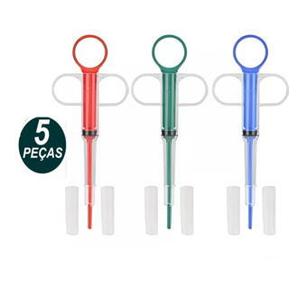 Kit 5 Seringa Aplicador De Comprimidos De Cães Gatos Pet Alimentador Aplicador Remédio Oferta em Oferta na Shopee