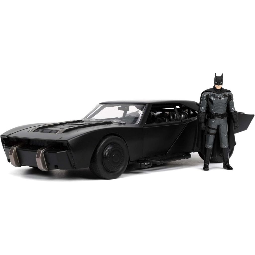 Miniatura Batmóvel 2022 Com Batman Jada Toys DC Carro Escala 1:24