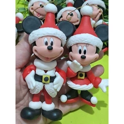 Mickey e Minnie enfeite para árvore de Natal