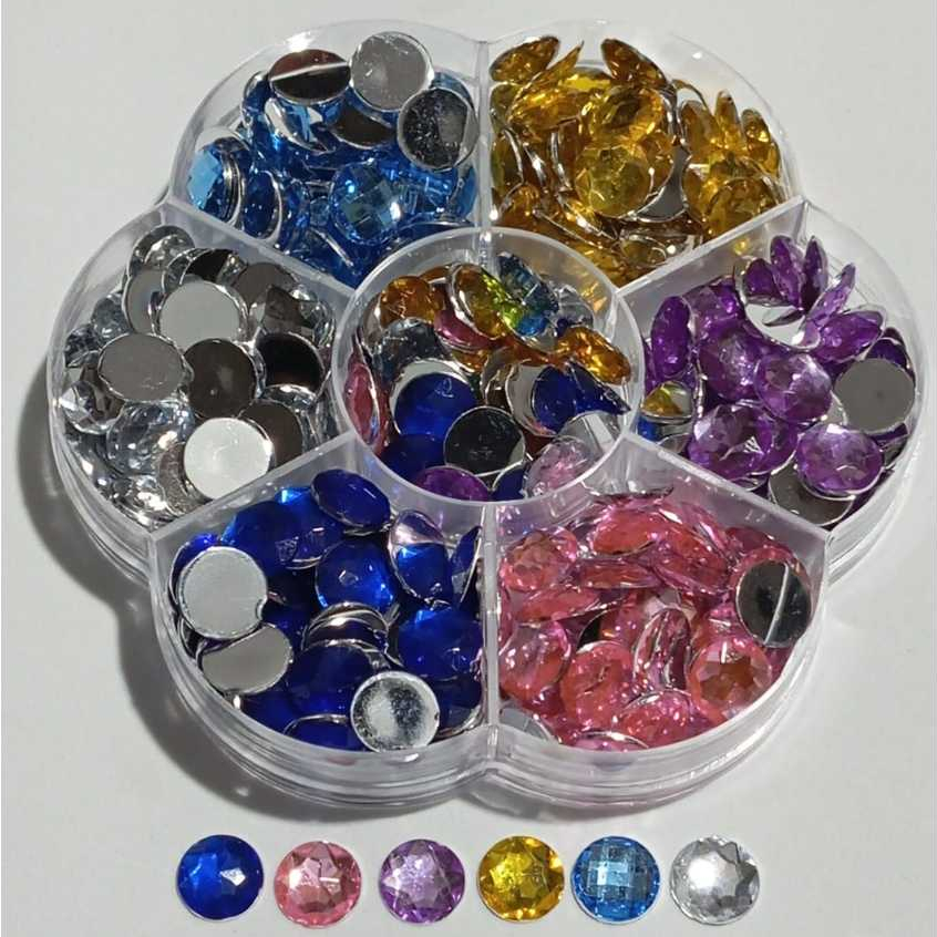 KIT CHATON REDONDO P/ COLAGEM 10MM CX=7 DIV. PROMOÇÃO... em Oferta na Shopee