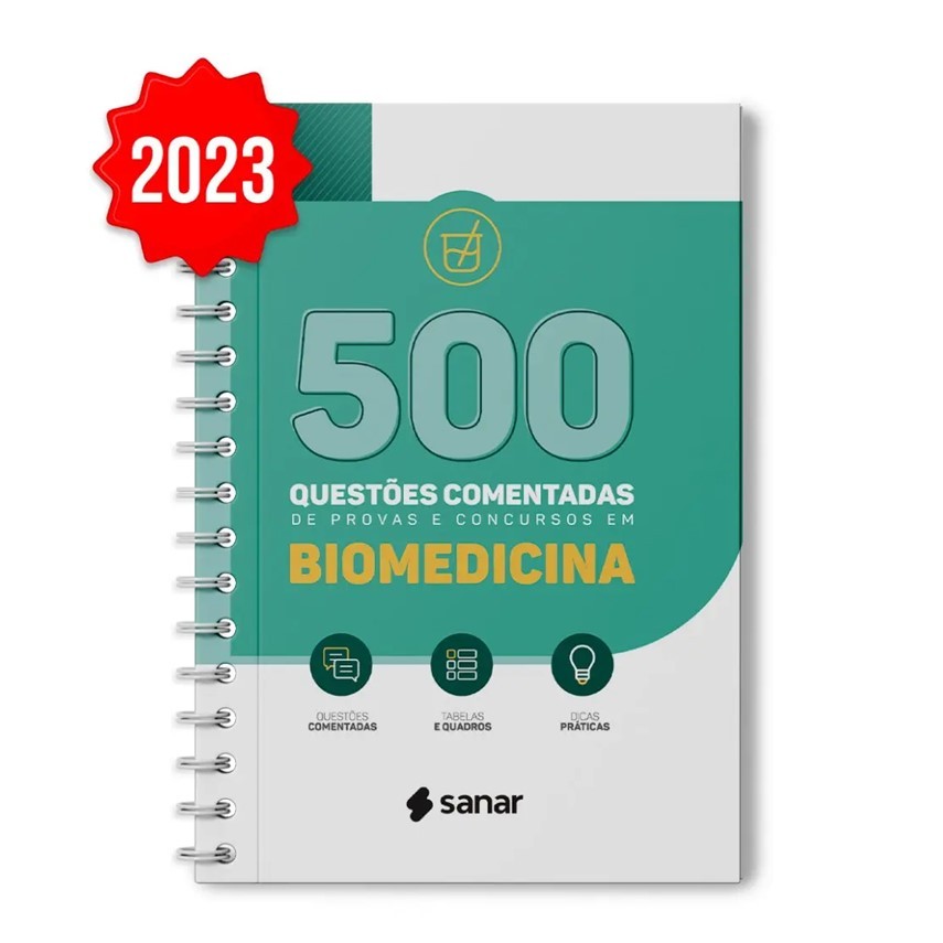 Livro 500 Questões Biomedicina Comentadas para Provas e Concursos