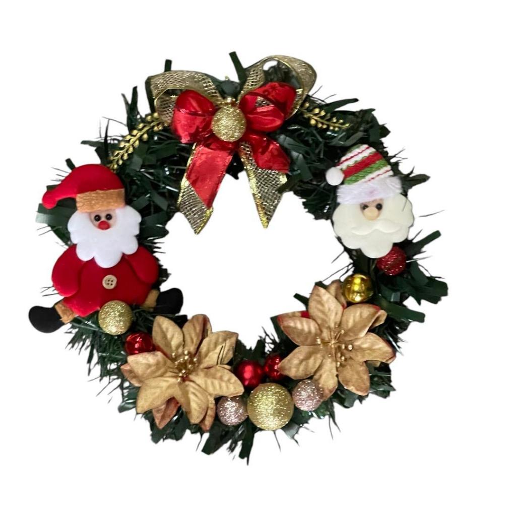 Guirlanda De Natal Decorada Enfeite De Porta Natal Decoração Natal Guirlanda Natalina 30cm
