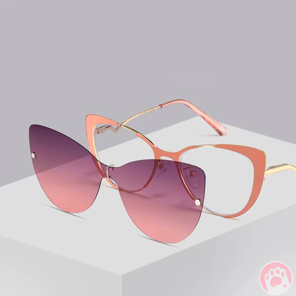 Óculos de Sol Armação de Metal Lente Moda Feminina Proteção Lente Polarizada