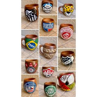 Lindas Canecas Com Alça, Artesanais de Barro Marajoara de 500 ml em Oferta na Shopee