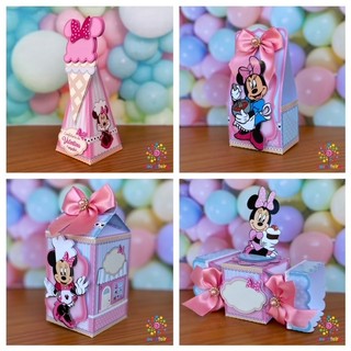 Kit Personalizado para Festa – Confeitaria da Minnie - Caixas para Lembrancinhas em Oferta na Shopee