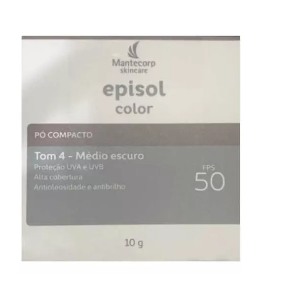 Episol Pó Compacto Tom 4 Medio Escuro Fps 50 em Oferta na Shopee