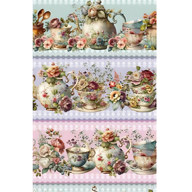 Tricoline Digital- BARRADO XÍCARAS VINTAGE PN