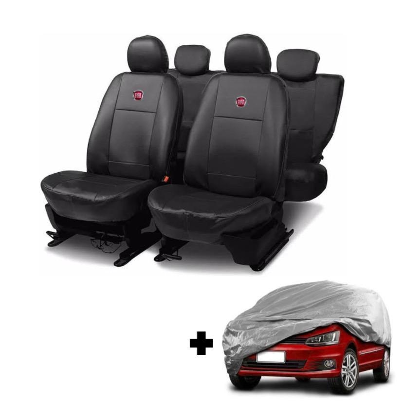 Kit completo Capa banco carro 100% couro +Capa de cobrir Fiat UNO NOVO