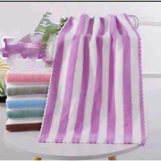 Toalha de Banho Coral de Veludo Adulto Toalha Absorvente macia Toalha Listrada 888 em Oferta na Shopee