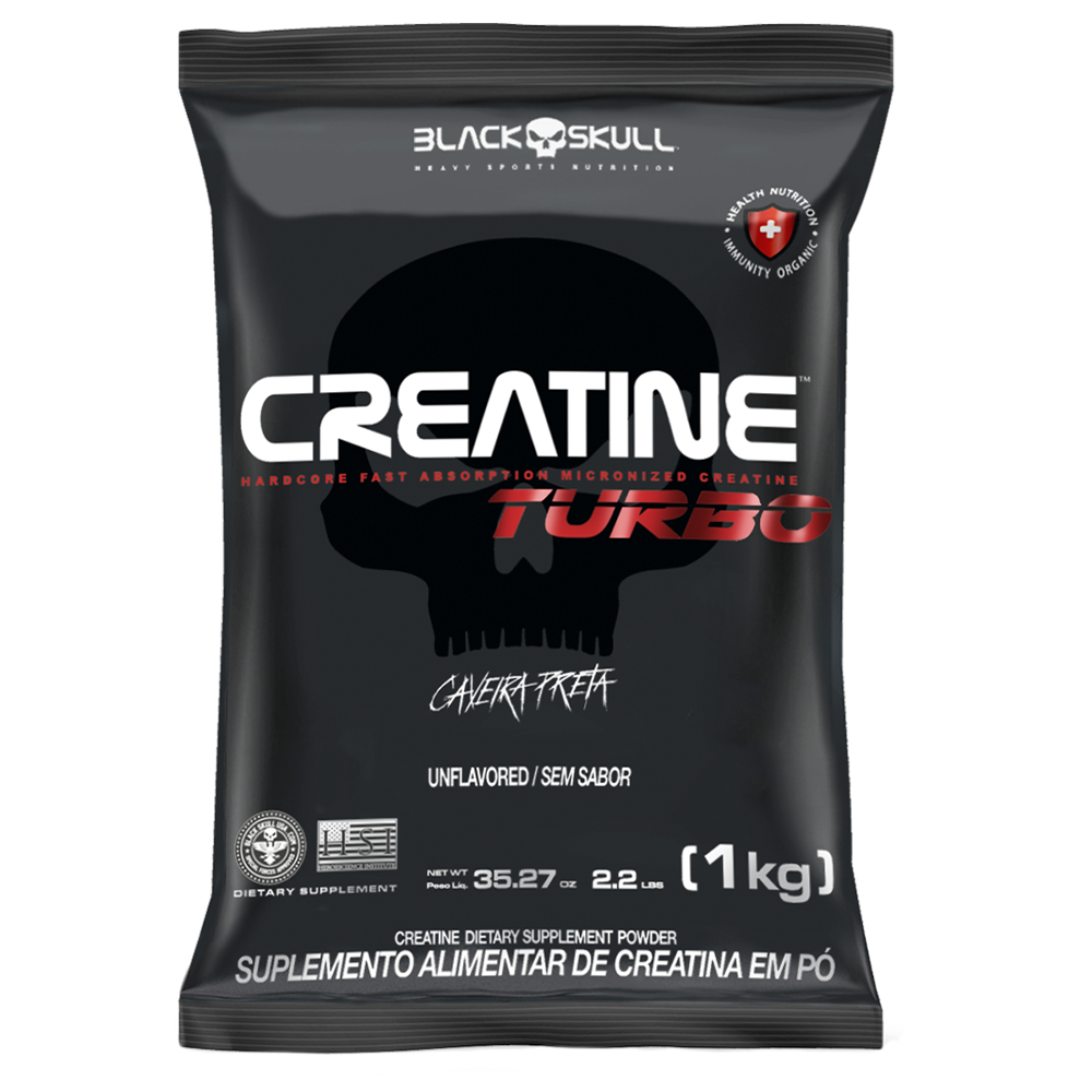 Black Skull Creatine Turbo Refil 1kg (Creatina Caveira Preta)