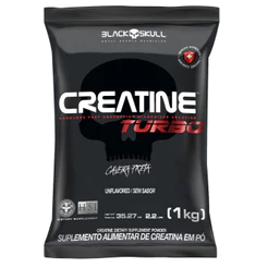 Black Skull Creatine Turbo Refil 1kg (Creatina Caveira Preta)