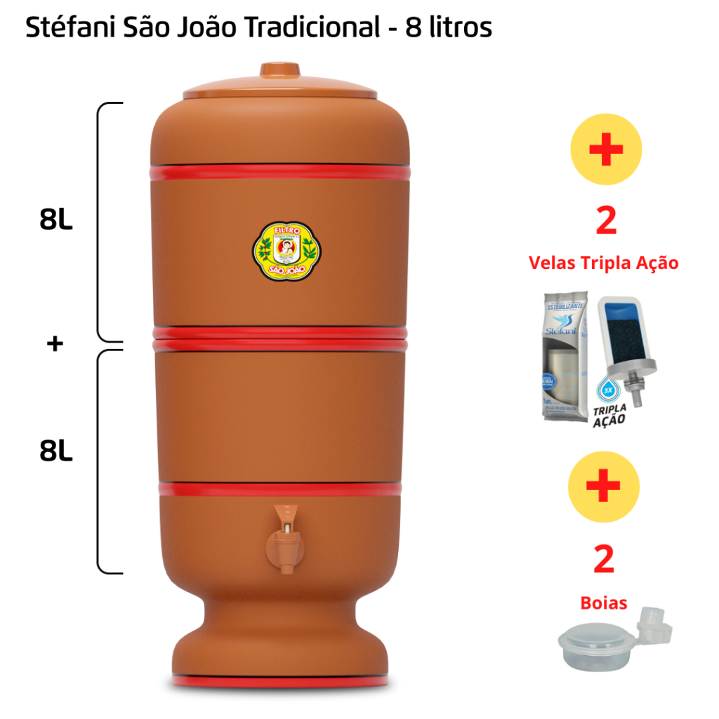 Filtro de Água São João 8 Litros e 2 Velas: Onde Comprar | BuscaProdutos