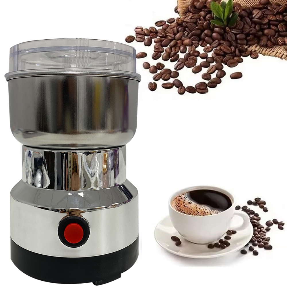 Máquina de Esmagamento Elétrica, Moedor Multifuncional de Portátil Café e Especiarias 110V com 4 Lâminas Cafeteiras