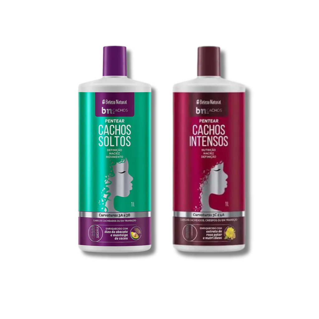 Creme de Pentear Beleza natural Cachos Intensos e Cachos Soltos 1L
