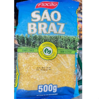 Kit 6 ou 12 Flocão São Braz Puro Milho 500g Zero Transgênico Sem Glúten 100% Natural Orgânico em Oferta na Shopee