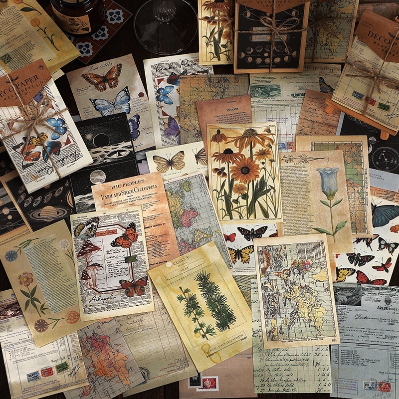 Papéis Vintage Scrapbook journal Colagem Bujo Agenda Penpal