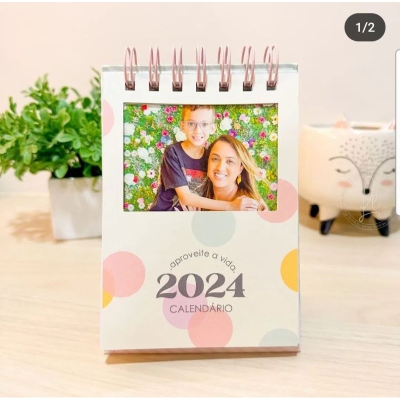 Calendário de Mesa 2026 com Foto