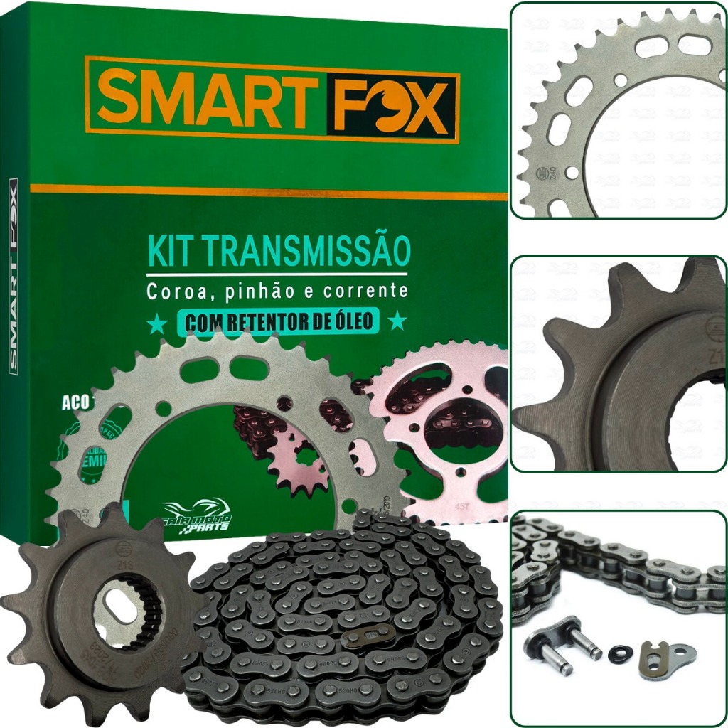 Relação Xtz Lander 250 2009 á 2025 Kit Transmissão Com Retentor Aço 1045