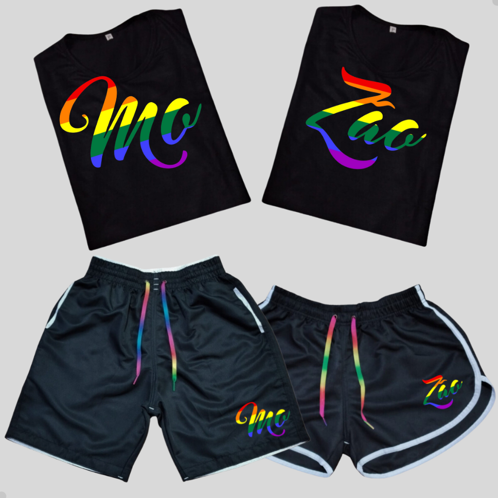 Conjunto Mozão Bermudas de Casal + Kit Camisetas de Casal Lançamento C128